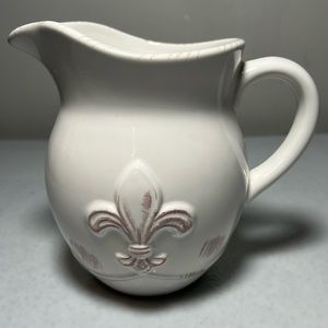 Vintage Teleflora Fleur-De-Love Cream Pitcher Ceramic